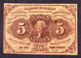 Us 5c Fractional Currency Note Fr1230 Vf photo