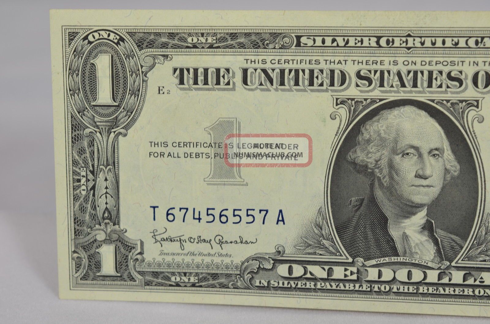 $1 Silver Certificate Series 1957 B T67456557a