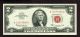 $2 1963 Dollar Red Seal (choice Almost Uncirculated) More Currency 4 Small Size Notes photo 1