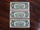 Trio (3) Series 1953,  1953a,  1953c $2 Bills,  Au+ Small Size Notes photo 1