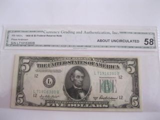 1950b Five Dollar ($5) - Frnote photo