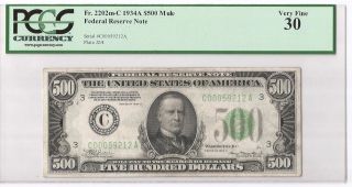 1934a $500 Mule Federal Reserve Note (scarce Philadelphia District) Pcgs 30 photo