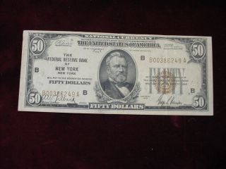 1929 $50 Frbn,  York Fr - 1880 - B Very Fine+ photo