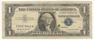 1957 Usa Silver Certificate Series B One Dollar Collectable Note photo