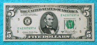 1981a $5 Federal Reserve Note Ea Block photo