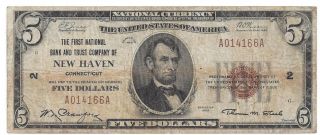 Haven Connecticut National Bank Note photo