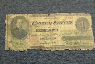 1862《low Price》the First$1.  00.  Us Note.  (fr 17a?) photo