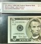 2003 $5 Star Note With Low Serial Number Gcgs - Graded 67 Gem Uncirculated Small Size Notes photo 2