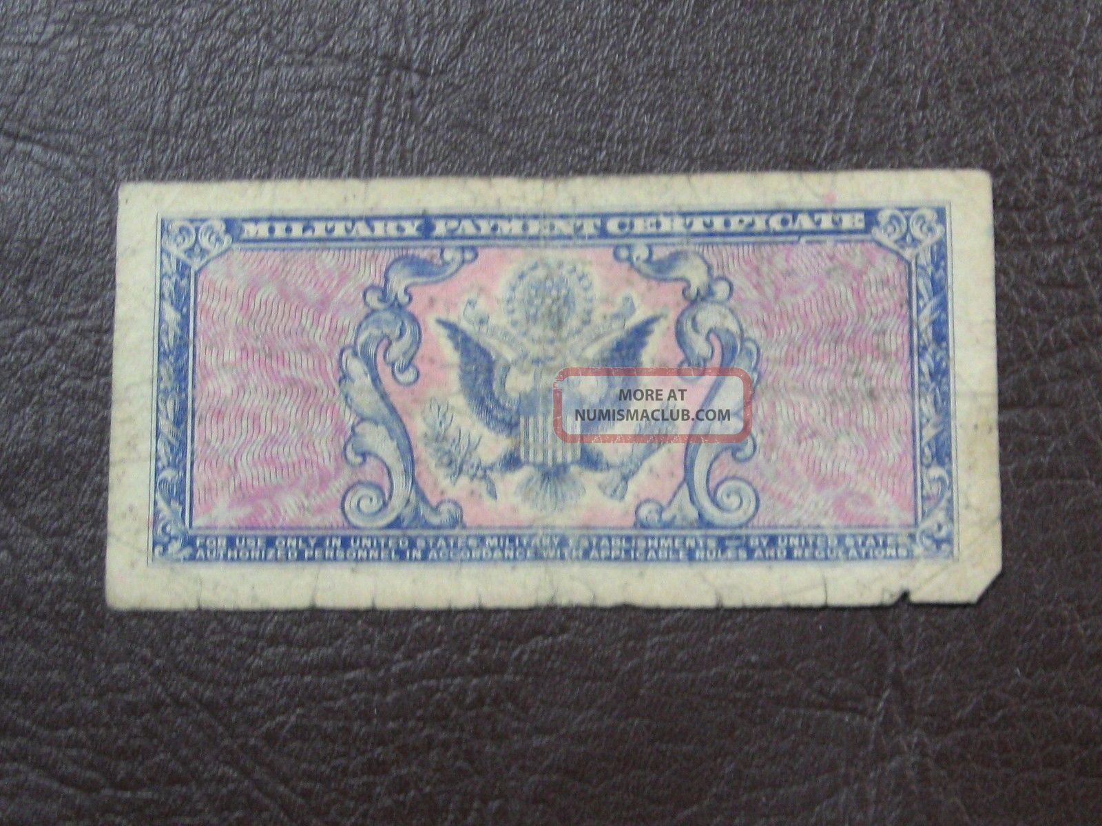 U S Military Payment Certificate 5 Cents Series 481