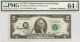 1976 $2 Dollar Star Chicago Francine Neff Autograph Pmg Unc 64 Epq Small Size Notes photo 1