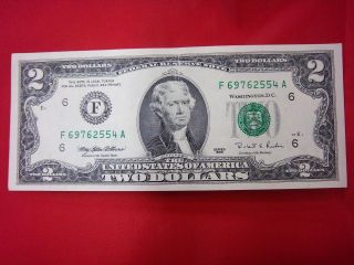 1995 United States Two Dollar Bill (f 69762554 A) Lot179 photo
