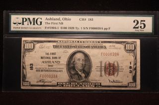 1929 $100 First National Bank 