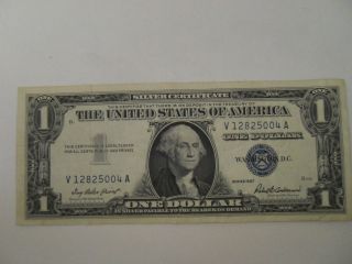 Series 1957 One Dollar Silver Certificate Blue Seal photo