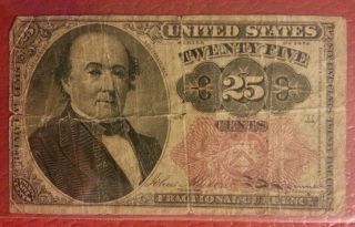 Twentyfive Cents Fractional Currency,  United States Series 1874,  5th Issue,  Fr.  1308 photo