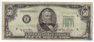 1950 $50 Federal Reserve Richmond Virginia Fr 2107e photo