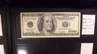 2003 $100.  00 Star Note photo
