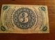 Fr 1227 3 Cent Fractional; 3rd Issue; Dark Background Paper Money: US photo 1