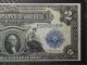 1899 $2 Mini Porthole Silver Certificate Fr.  253 Pmg 64 Large Size Notes photo 2