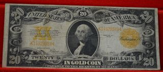 $20 1922 Gold Certificate Large Note Vf Us Currency B118 Additionalitemsshipfree photo