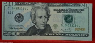 2006 $20 Federal Reserve Note Error Cut Off Center B889 Additionalitemshipfree photo
