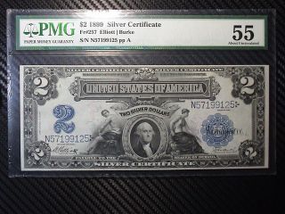 1899 $2 Mini Porthole Silver Certificate Fr.  257 Pmg 55 photo