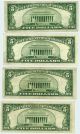 Four Different Five Dollar Blue Silver Certificates 1934 - A 1934 - D 1953 1953 - A F8 Small Size Notes photo 1