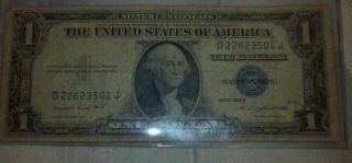 1935 G Silver Certificate Dollar Bill photo