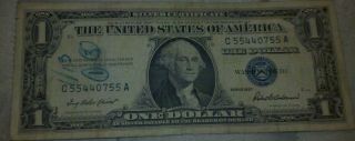 1957 Silver Certificate Dollar Bill photo