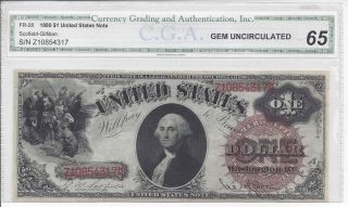 1880 Fr - 28 One Dollar United States Note Gem - Unc 65 photo