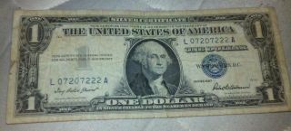1957 One Dollar Silver Certificate photo