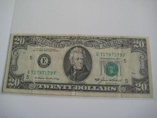 Twenty Dollars Fancy Repeater Note,  Circulated ;1985 photo