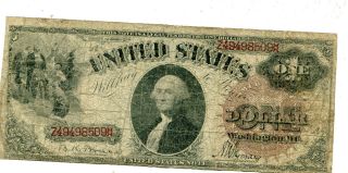 Doc ' S Rare 1880 Brown Seal $1.  00 Large Size Note - Total Intact Example Nr photo