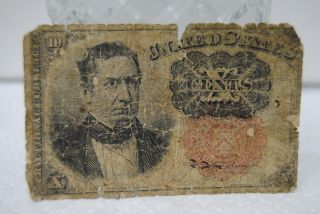1863 1874 10 Cent Fractional Us Currency Note 5th Issue 1864 photo