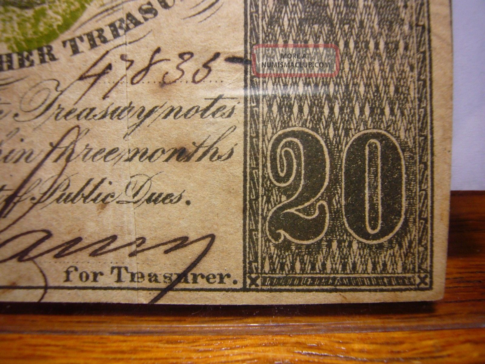 $20 Dollar (confederate Note) Large Obsolete State Of Georgia April 6