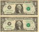 5 - 1995 Frn $1,  Consecutive Numbered,  Unc (j - 36a) Small Size Notes photo 2