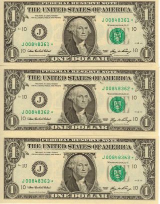 3 - 2003 Star Frn $1,  Consecutive Numbered,  Unc (s - 99a) photo
