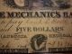 $5 Dollar Mechanics Bank Augusta Ga - Large Obsolete - October 1,  1861 Paper Money: US photo 4