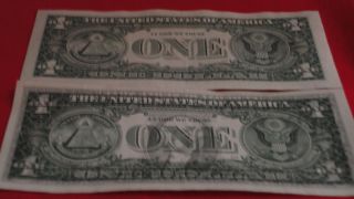 Rare $1 Dollar Bill Overprint Error Federal Reserve Note Misprint photo