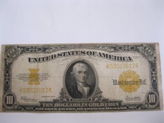 1922 Ten Dollar ($10) Gold Certificate photo