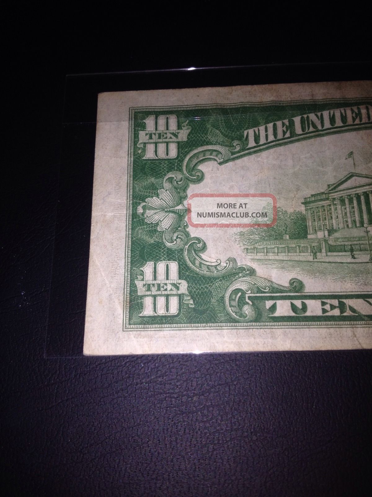 1934 $10 Dollar Bill Blue Seal Silver Certificate Note Paper Money Fr