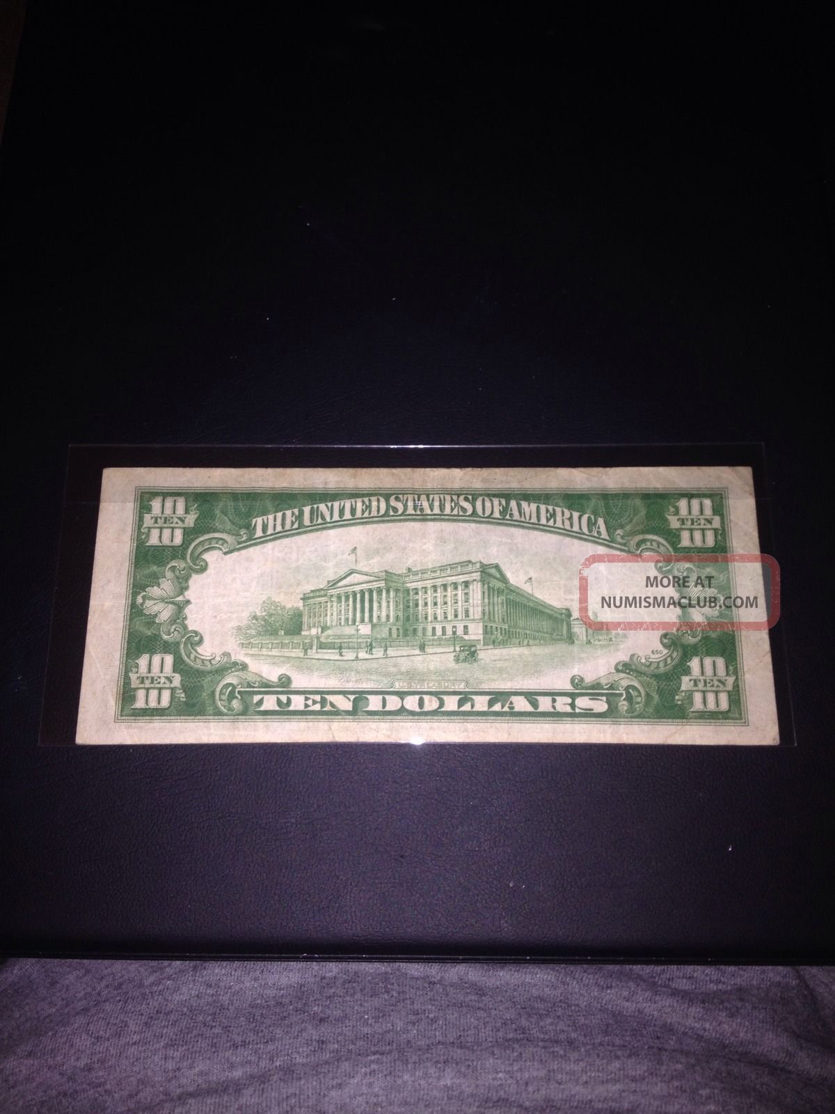 1934 $10 Dollar Bill Blue Seal Silver Certificate Note Paper Money Fr