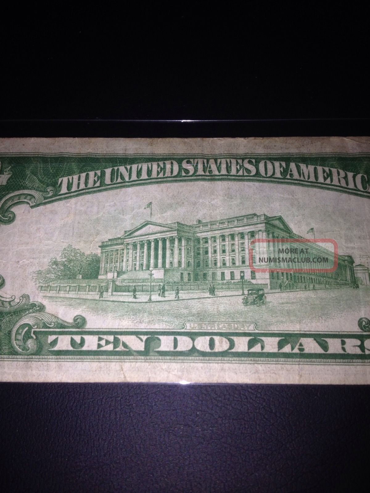1934 $10 Dollar Bill Blue Seal Silver Certificate Note Paper Money Fr