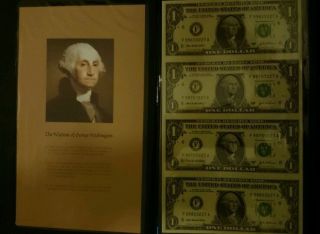 2005 One Dollar Bill Uncut Uncirculated Currency World Reserve Monetary Exchange photo