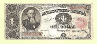 1891 $1 Treasury Note William Stanton Fr 352 Scarce Collectible Note photo