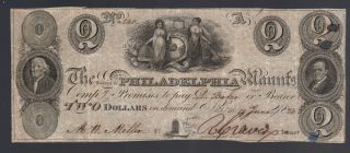 $2 Salem Philadelphia Manufacturing Co Old Obsolete Nj Money Note Bill Currency photo