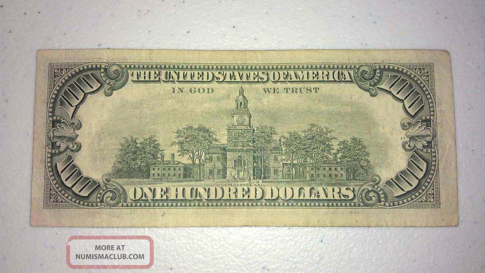 1974 100 One Hundred Dollar Bill Star Note