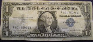 United States One Dollar Silver Certificate F83475098a photo
