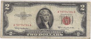 United States Two Dollars Note A78774784a photo