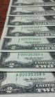 Seven (7) 2003 Series A $2 Bill Very Low Serial ' S Uncircated Consecutive Order Small Size Notes photo 1