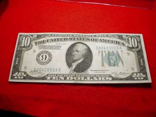 $10 Gold Note 1928 Superior Bill - - District Numeral 10 photo